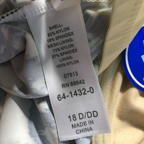 Swimsuits For All Tankini Swim Top Black White - Picture 7 of 8